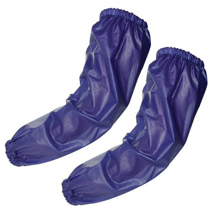 Нарукавники ПВХ VS-020 синий КЩС до 50%,  толщина 0,18 мм, р.46 см*22 см