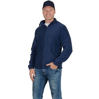 Куртка флисовая 260г/кв.м темно-синяя