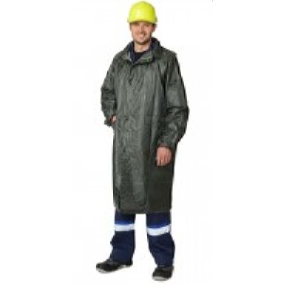Плащ влагозащитный нейлоновый с ПВХ зеленый