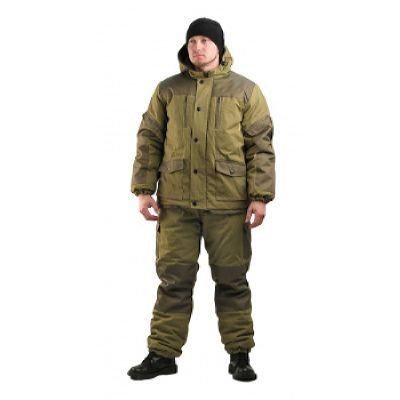 Костюм мужской Горка 3 зима, тк. палатка/оксфорд, цв. хаки, синтепон+флис