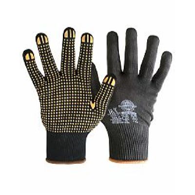 Перчатки НейпДот-Ч (нейлон, ПВХ-точка, цвет черный), в уп.300пар