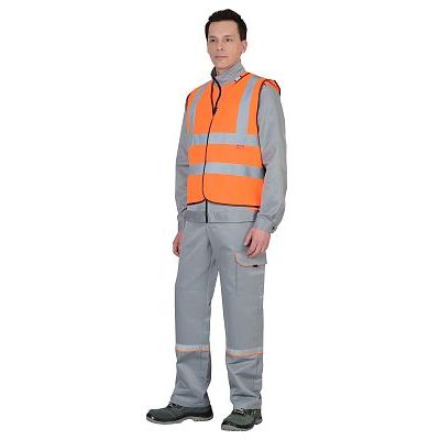 Жилет сигнальный с 4 СОП (трикотаж 100% пэ) оранжевый