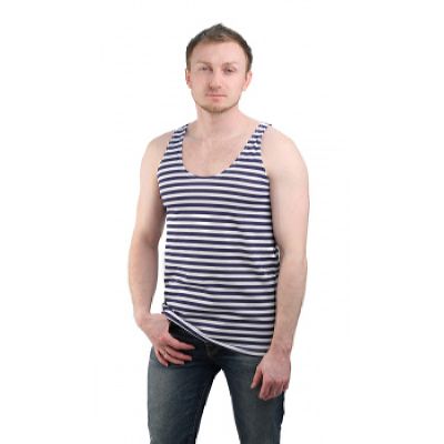 Майка-тельняшка, т-синяя