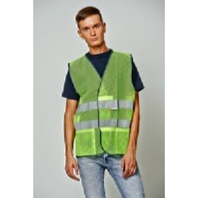 Жилет-сетка сигнальный с СОП лимон