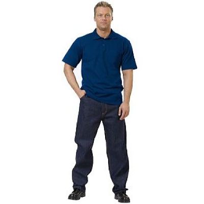 Рубашка-поло короткие рукава тёмно-синяя, пл. 205 г/кв.м.