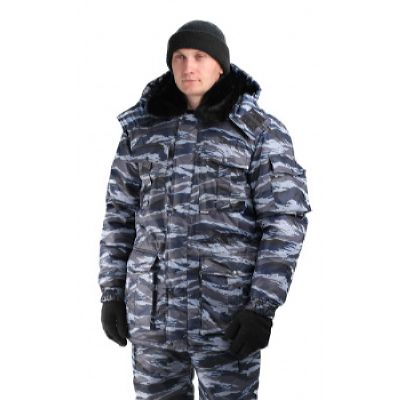 Куртка мужская Охрана зимняя кмф серый вихрь