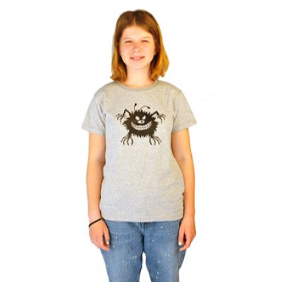 Футболка детская Бабайка цв. серый меланж