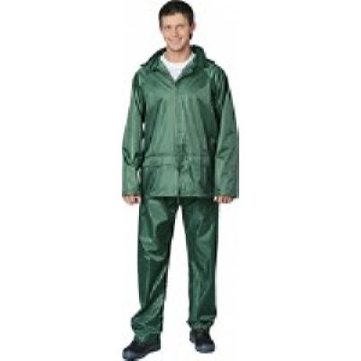 Костюм влагозащитный нейлоновый с ПВХ зеленый