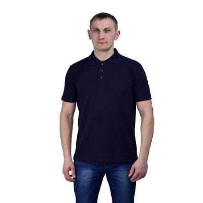 Рубашка-поло тёмно-синяя