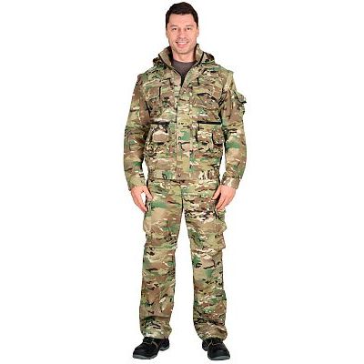 Костюм СИРИУС-Тигр КМФ Мультикам: куртка, брюки, жилет, шорты, 20 карманов!