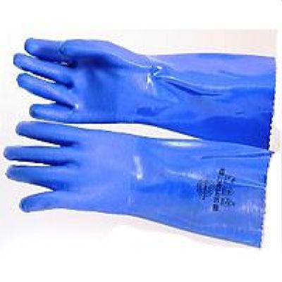 Перчатки ОЙЛРЕЗИСТ (ПВХ покрытие, интерлок, песч.покр.кисти и пальцев, дл.35см),р.M,L,XL, в уп.72п