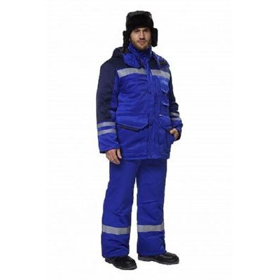 Костюм Зимник василек/т.синий КОС631