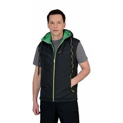 Жилет СИРИУС-СТИЛЬ утепленный : черный ( на зеленой подкладке)