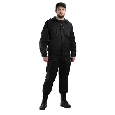 Костюм мужской Спецназ черный,  тк.смесовая