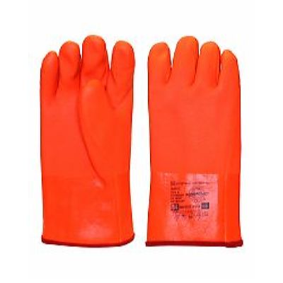 Перчатки утепленные ВИНТЕРЛЕ Оранж ПВХ, матовая поверхность, утепл. х/б тканью с начесом, в уп72пар