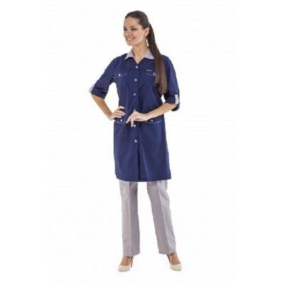 Халат Фрезия т.синий/серый (женский) ТОР100