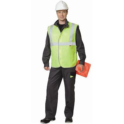 Жилет сигнальный универсальный СИРИУС-Габарит-В; с 3 СОП (тк.Оксфорд) лимон