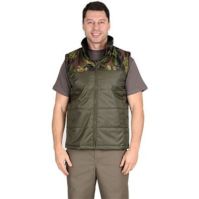 Жилет СИРИУС-Лесник (тк. Оксфорд) хаки с КМФ