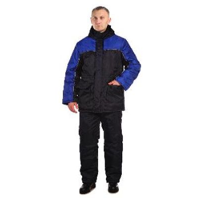 Костюм мужской Балтика зимний т.синий с васильковым, 100%полиэфир