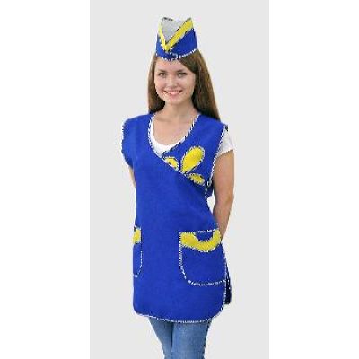 Фартук"Нарцисс" васильковый с желтым