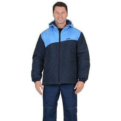 Куртка СИРИУС-ЭРИДАН утепленная, темно-синяя с голубым