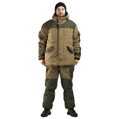 Костюм зимний ГОРКА 3 куртка/брюки, цвет: св.хаки/т.хаки, ткань: Полибрезент