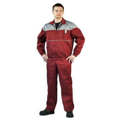 Костюм мужской Рейнир бордовый с серым