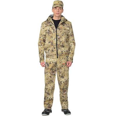 Костюм СИРИУС-Рыболов СТ куртка, п/к (тк. Кроун 230) КМФ Саванна