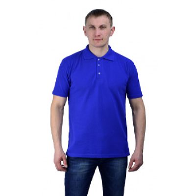 Рубашка-поло васильковая