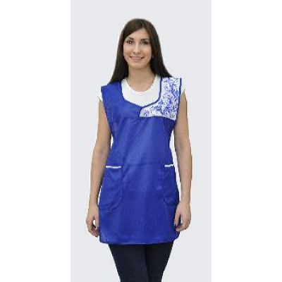 Фартук"Принцесса" васильковый с белым