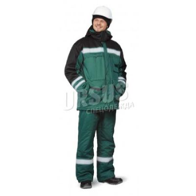 Костюм мужской Зимник зимний т-зеленый с черным