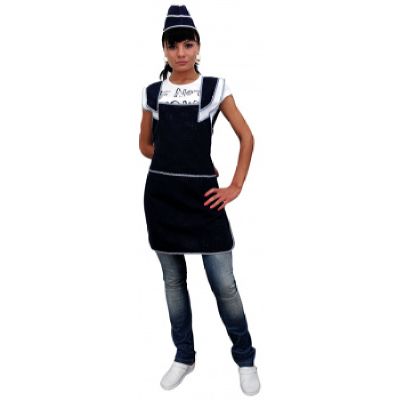 Фартук-сарафан "Лепесток" т-синий