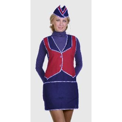 Фартук"Карамель" т.-синий с красным