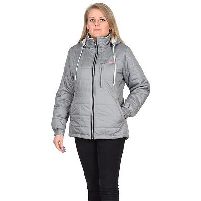 Куртка СИРИУС-ПРАГА-Люкс женская,  светло-серая