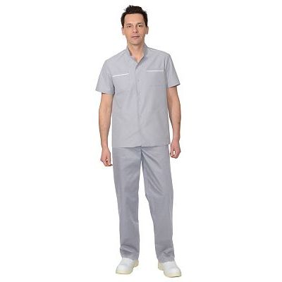 Костюм СИРИУС-МЕДИК мужской: куртка, брюки  светло-серый