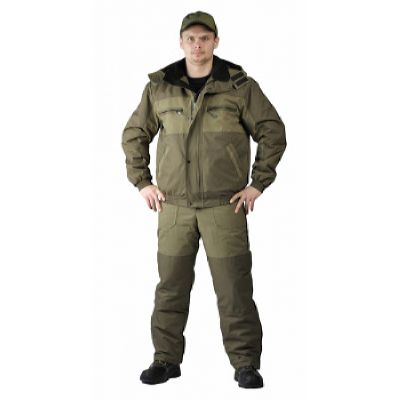 Костюм мужской Вихрь-Ямал демисезонный  хаки комбинированный Кошачий глаз, подкл термостежка