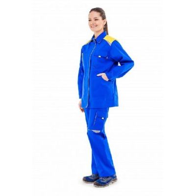 Костюм Алатау васильковый/желтый (женский) КОС333