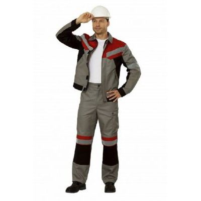 Костюм Памир 1 серый/черный/красный КОС610