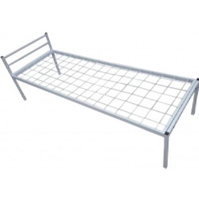 Кровать одноярусная металлическая, порошковое покрытие