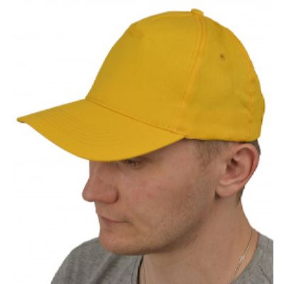 Бейсболка желтая