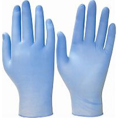 Перчатки Нитртон+, только упак.50 пар(нитрил, голуб., пудра, толщ.0,12мм,дл.245мм.) р.S,M,L,XL
