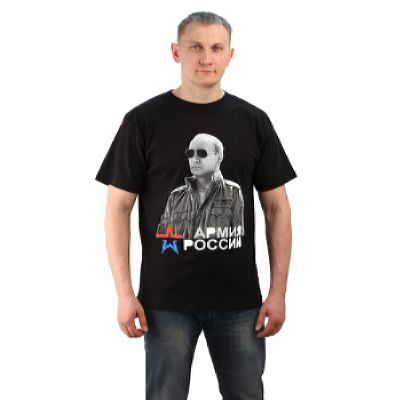 Футболка  "Президент" цв.черный. Мир футболок