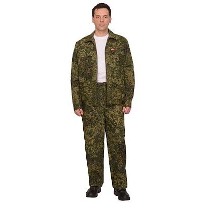 Костюм СИРИУС-Рысь куртка, брюки (тк. Рип-стоп 210) КМФ Цифра зеленая