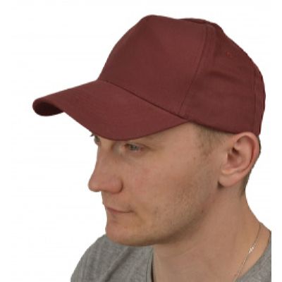 Бейсболка бордовая