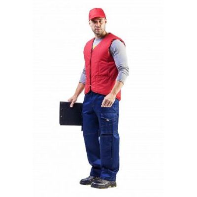 Жилет Стажер красный ЖИЛ551