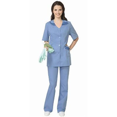 Костюм СИРИУС-ЖЕНЕВА женский: куртка, брюки светло-голубой с тёмно-синим (СТ)