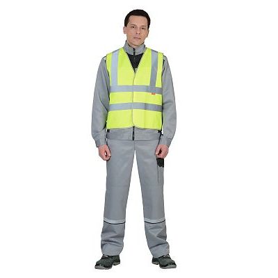 Жилет сигнальный с 4 СОП (трикотаж 100% пэ) лимонный