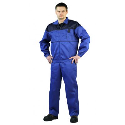 Костюм мужской Рейнир васильковый с т-синим