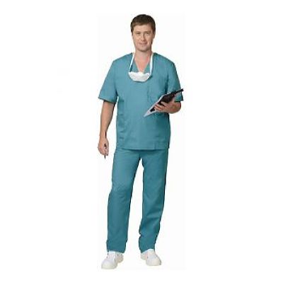Костюм хирурга универсальный: блуза, брюки зелёный