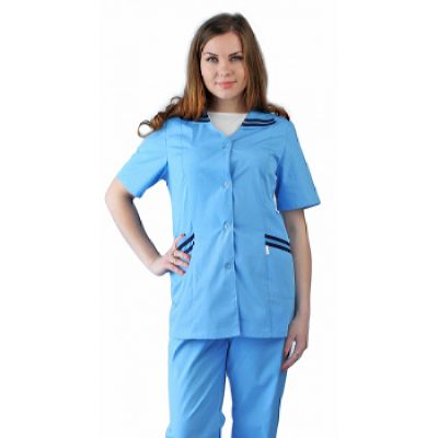 Костюм женский Сфера св-голубой с т-синим